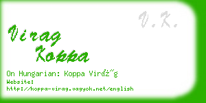 virag koppa business card